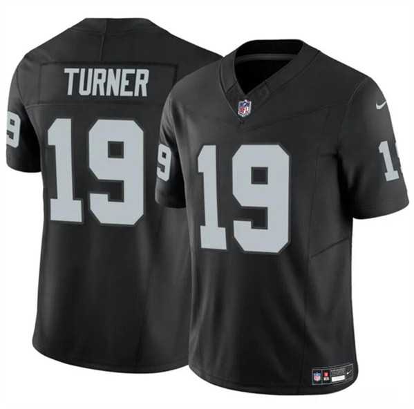 Men & Women & Youth Las Vegas Raiders #19 DJ Turner Black F.U.S.E. Vapor Stitched Jersey